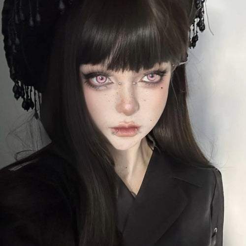 KiraFairy Manga Pink Colored Contacts Daily Wear Trial 1 Pair