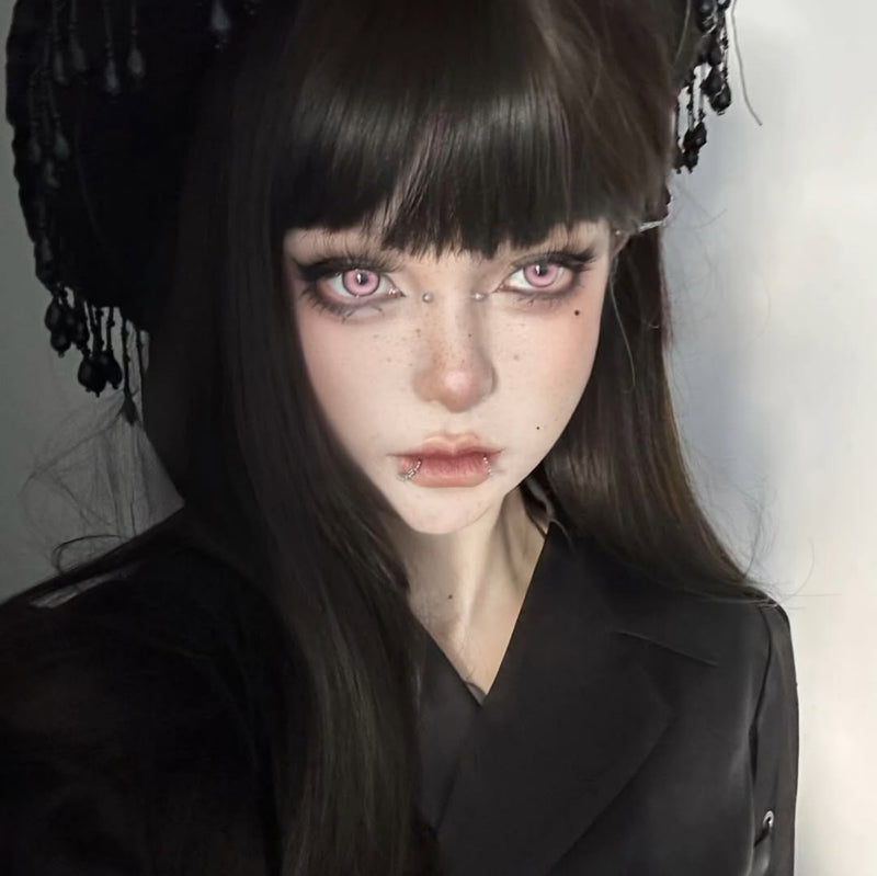 KiraFairy Manga Pink Colored Contacts Daily Wear Trial 1 Pair
