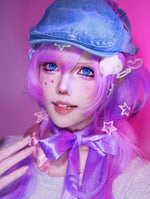 Dgugulens Creamy Blue Colored Contacts Daily Wear / Trial 1 Pair