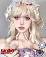 KiraFairy Manga Purple Colored Contacts Daily Wear Trial 1 Pair