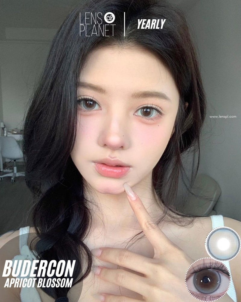 Budercon Apricot Blossom Colored Contacts Yearly Wear / 1pc