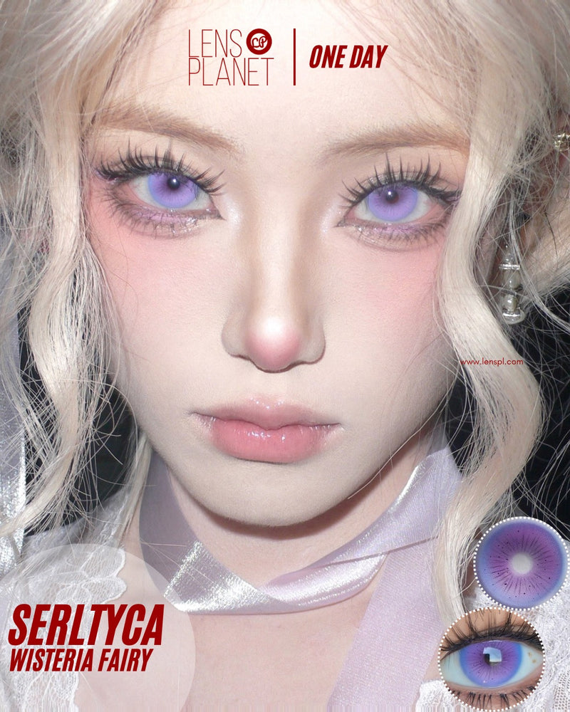 Serltyca Wisteria Fairy Violet Colored Contacts Daily Wear/6pcs