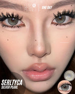 Serltyca Silver Pearl Gray Colored Contacts Daily Wear/6pcs