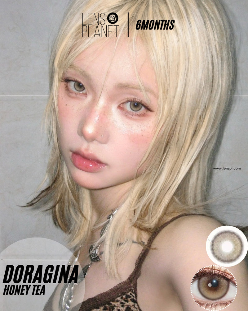Doragina Honey Tea Brown Colored Contacts 6months Wear