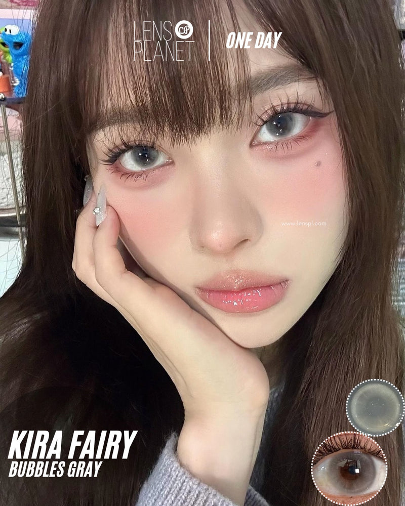 Kira Fairy Bubbles Gray Colored Contacts Daily Wear/10pcs