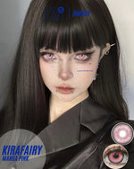 KiraFairy Manga Pink Colored Contacts Daily Wear Trial 1 Pair