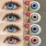 KiraFairy Manga Purple Colored Contacts Daily Wear Trial 1 Pair