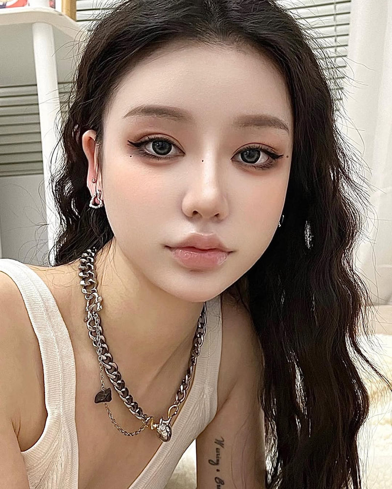Kikicon Snow Gray Colored Contacts Daily Wear/10pcs