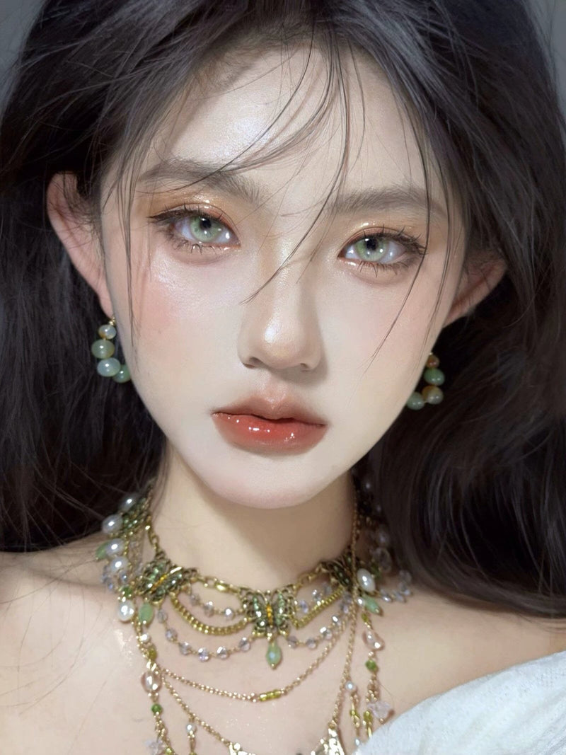 Illusion Duck Butterfly🦋Green Colored Contacts 6months Wear 1pc