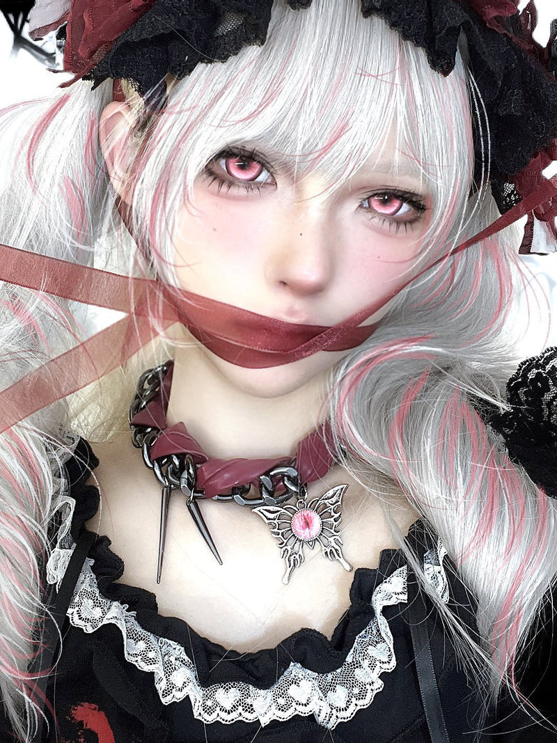 KiraFairy Manga Pink Colored Contacts Daily Wear Trial 1 Pair
