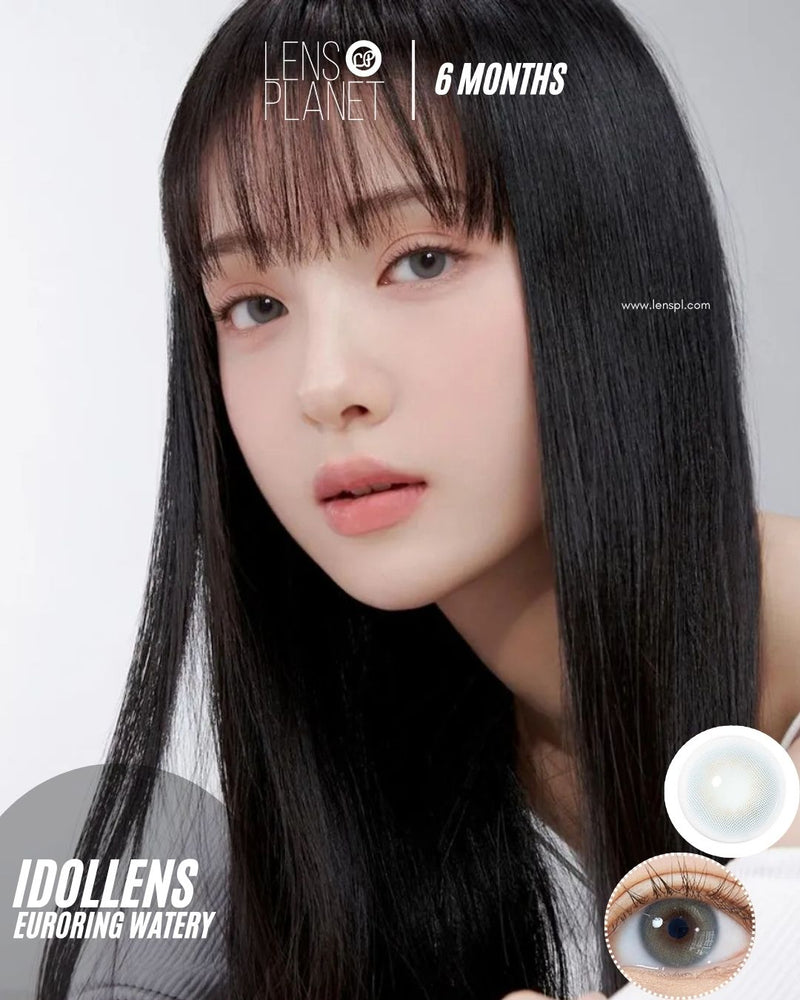 URIA i-DOL Euroring Watery Gray Contacts 6-Month Wear 1pcs/box