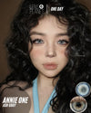 Annie One Ash Gray Colored Contacts Daily Wear/10pcs