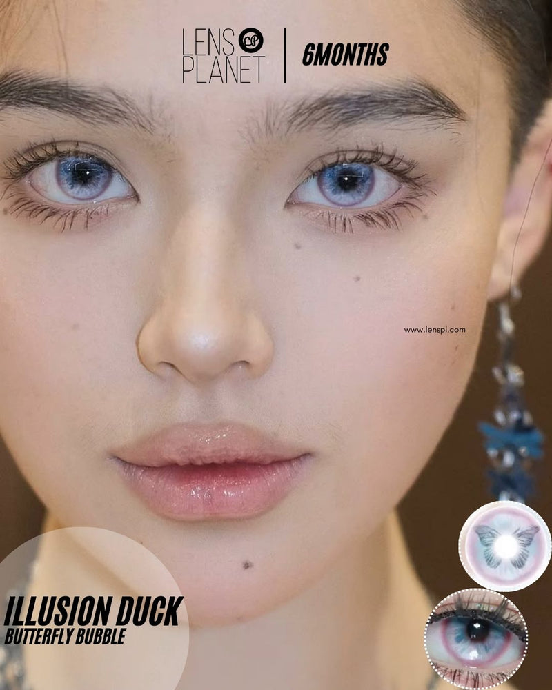 Illusion Duck Butterfly🦋Bubble Colored Contacts 6months Wear 1pc