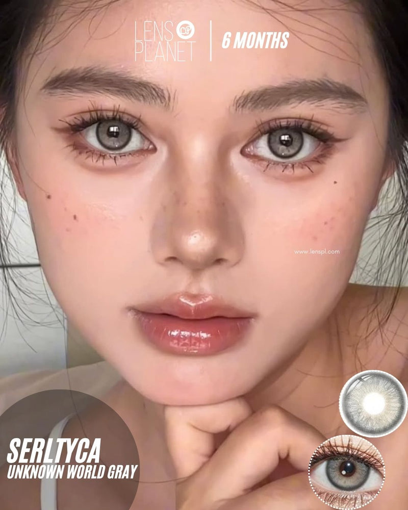 Serltyca Unknown World Gray Colored Contacts 6months Wear 1pc