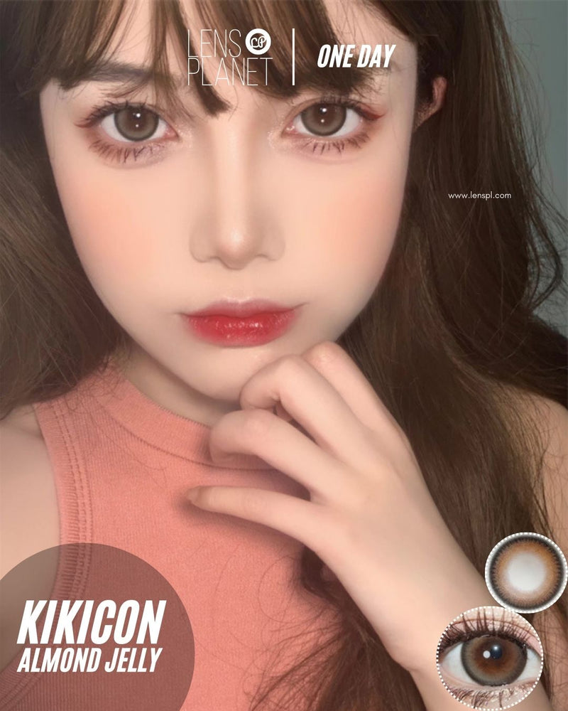 Kikicon Almond Jelly Brown Colored Contacts Daily Wear/10pcs