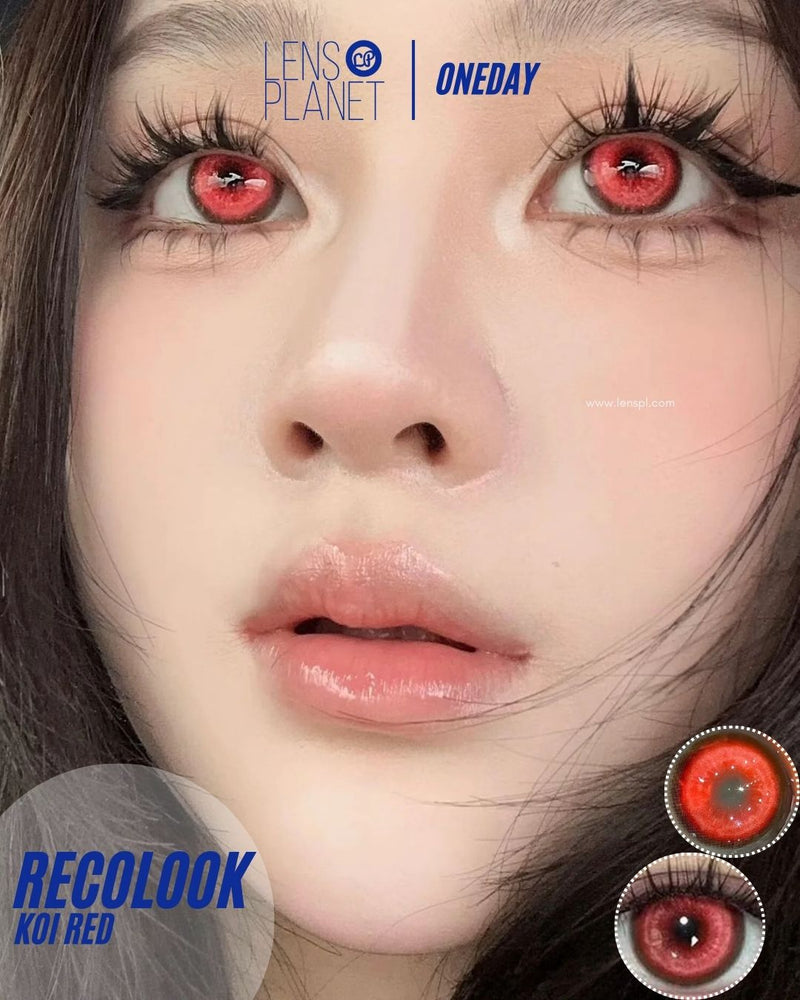 Recolook Cosplay Series Koi Red Contacts Daily Wear/2pcs