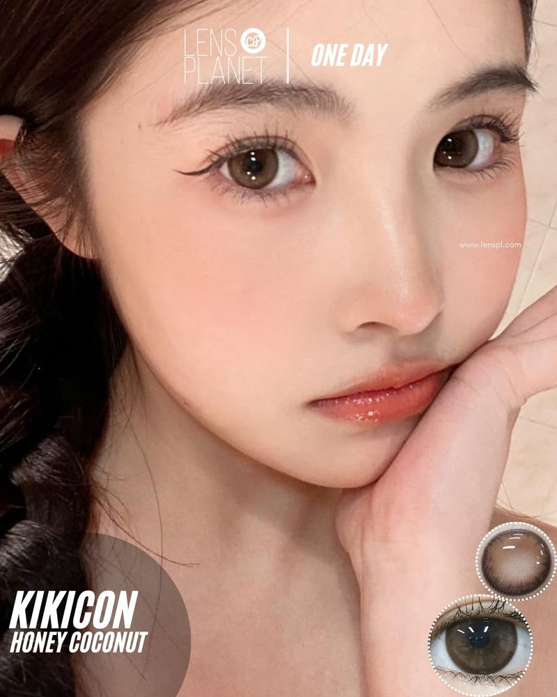 Kikicon Honey Coconut Brown Colored Contacts Daily Wear/10pcs