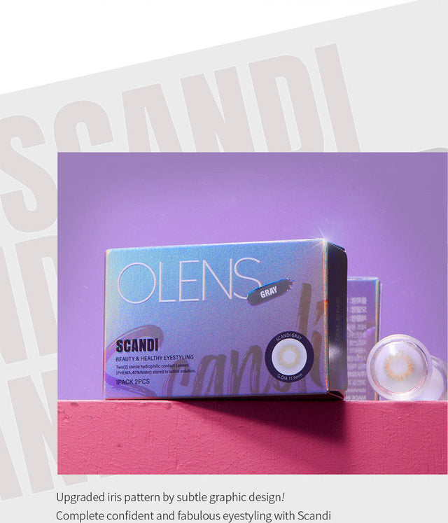 OLens Scandi Gray Colored Contacts Monthly Wear I 2pcs/box