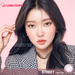 LensTown Street Ash Pink Colored Contacts 3Months Wear / 1 Bottle