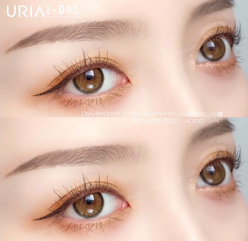 URIA i-DOL Made Real Brown Contacts Yearly Wear 1pcs/box