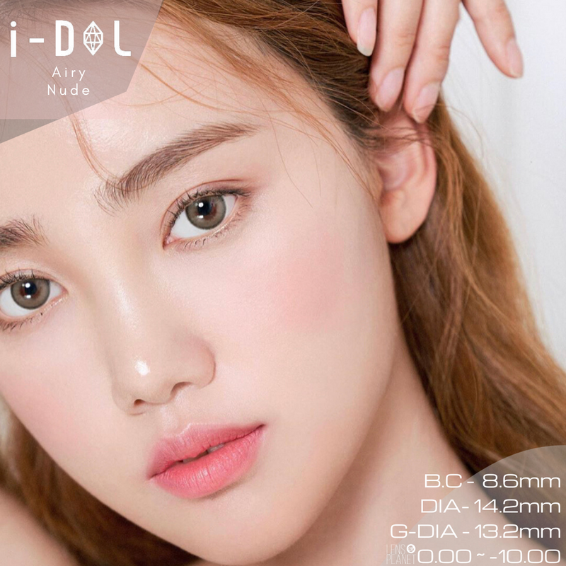 I-DOL Roze Airy Nude Brown Colored Contacts 1month Wear I 1pcs/box