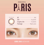 Romantea Paris Brown Colored Contacts Monthly Wear 2pcs