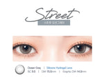 LensTown Street Ocean Gray Colored Contacts 3Months Wear / 1 Bottle