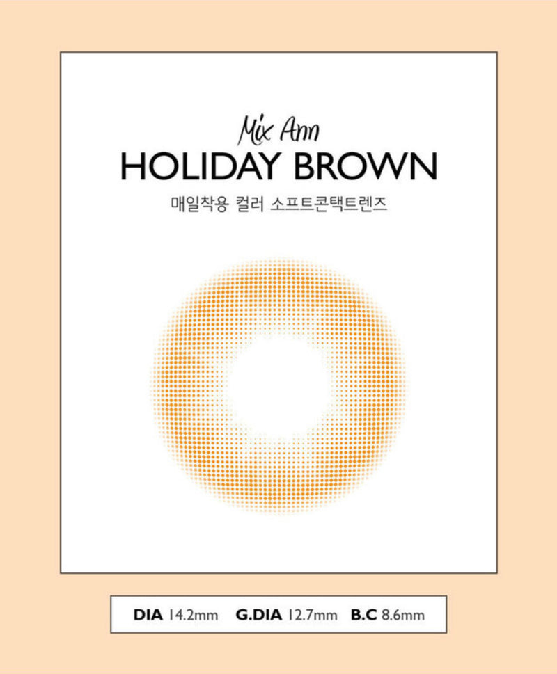 Ann365 Mix Ann Color Holiday Brown Contacts Monthly Wear 2pcs