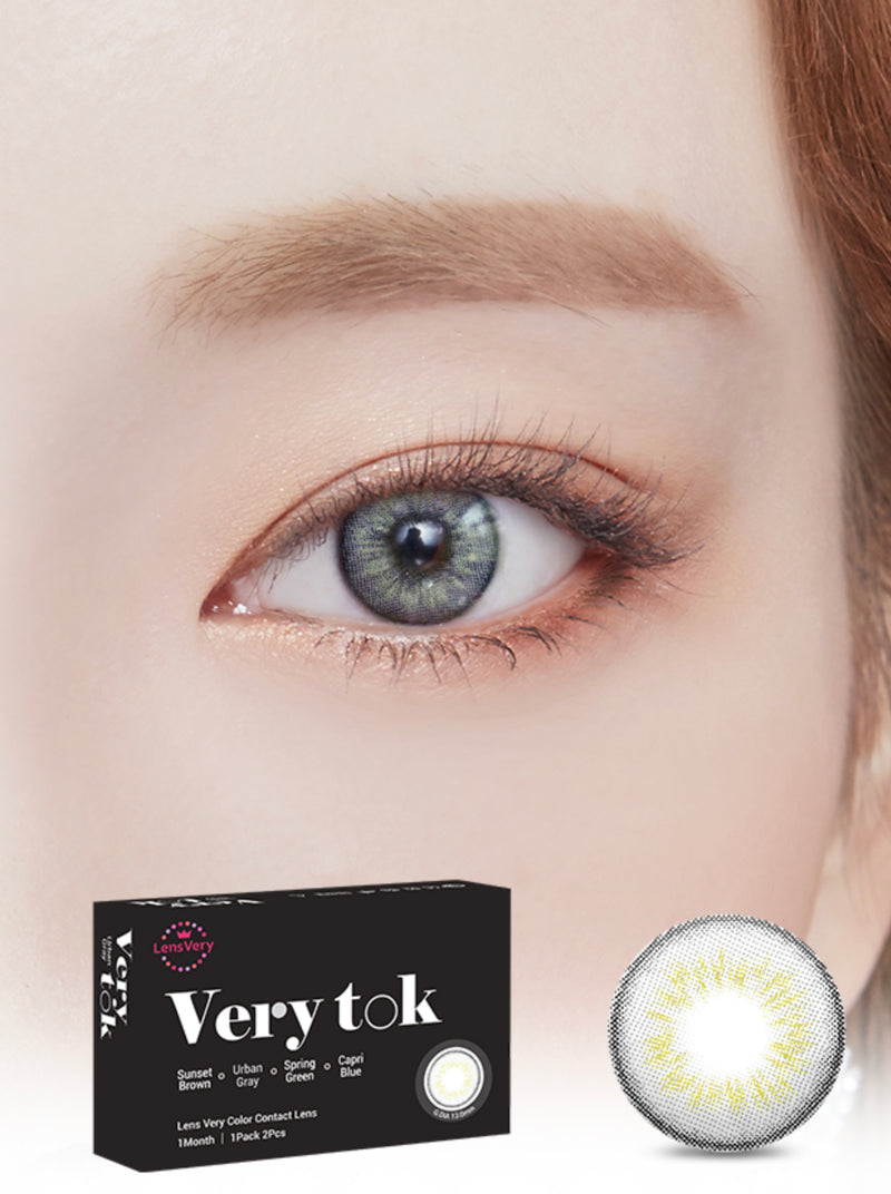 Lens Very Very Tok Gray Colored Contacts Monthly Wear I 2pcs/box