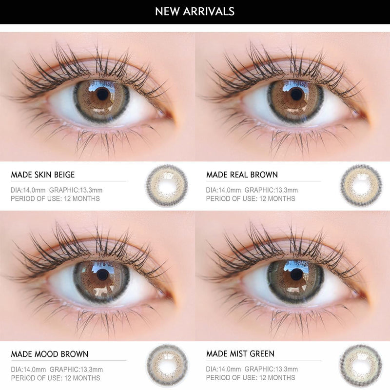 URIA i-DOL Made Mood Brown Contacts Yearly Wear 1pcs/box