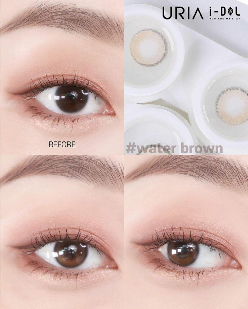 URIA i-DOL Yurial Water Brown Contacts Yearly Wear 1pcs/box