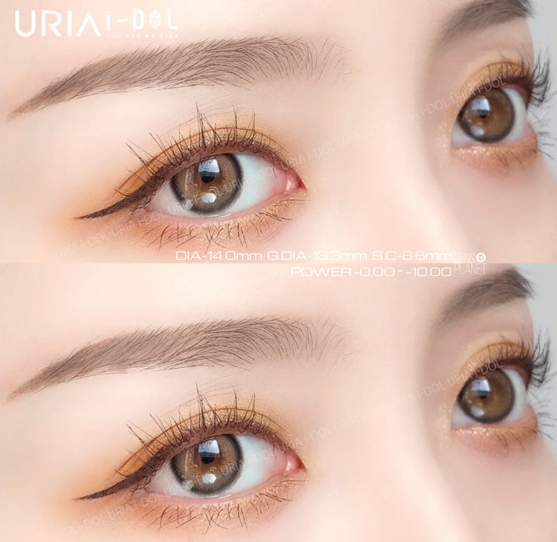URIA i-DOL Made Mood Brown Contacts Yearly Wear 1pcs/box