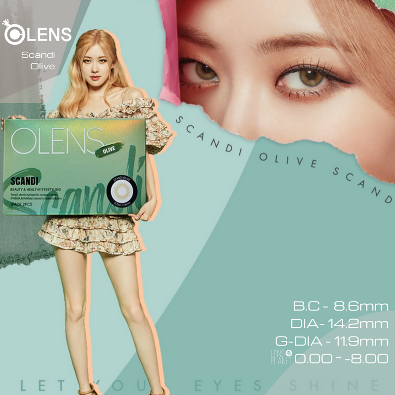 OLens Scandi Olive Colored Contacts Monthly Wear I 2pcs/box