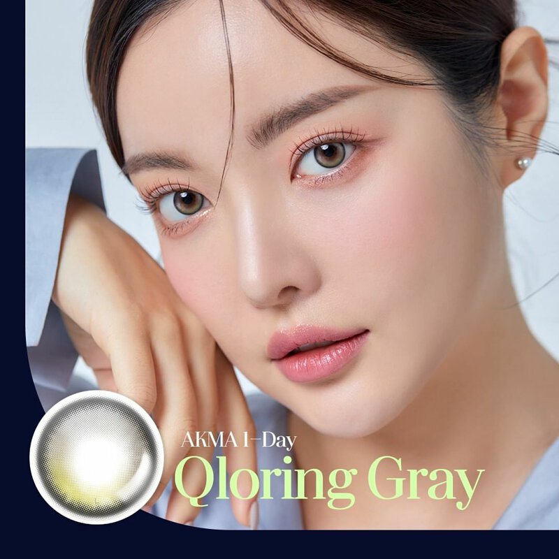 Lensme Akma Qloring 1 Day Gray Colored Contacts Daily Wear 30pcs