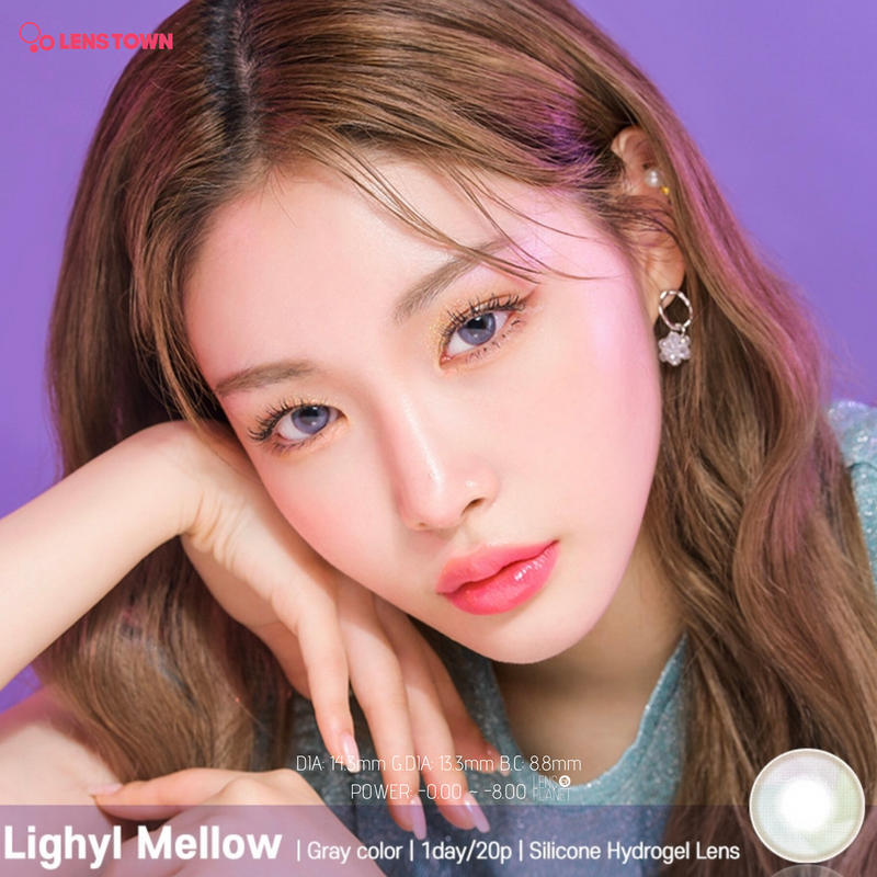 Lenstown Lighly Mellow One Day Gray Colored Contacts Daily Wear 20pcs
