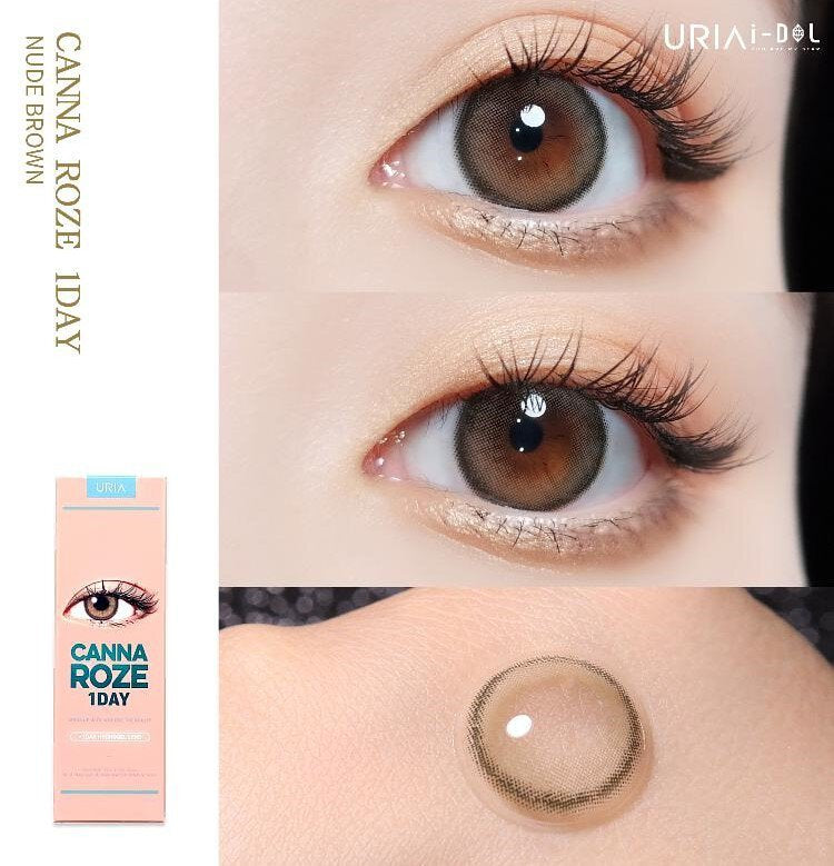I-DOL Canna Roze One Day Nude Brown Coloured Contact Lens 10pcs